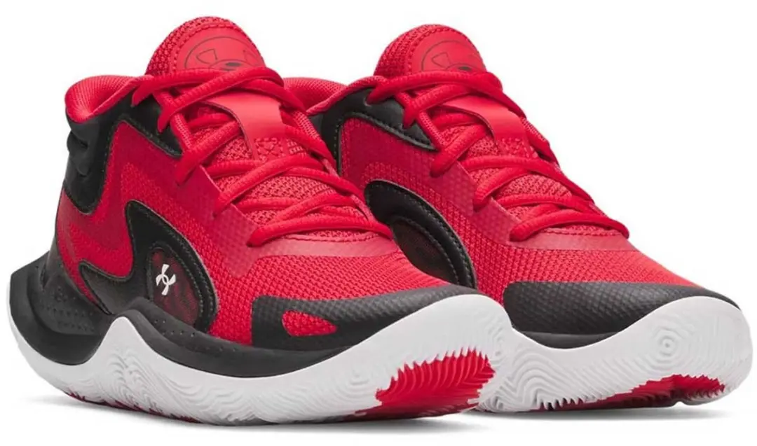 Under Armour GS Jet '25 Basketbalschoenen - Rood - Maat 36