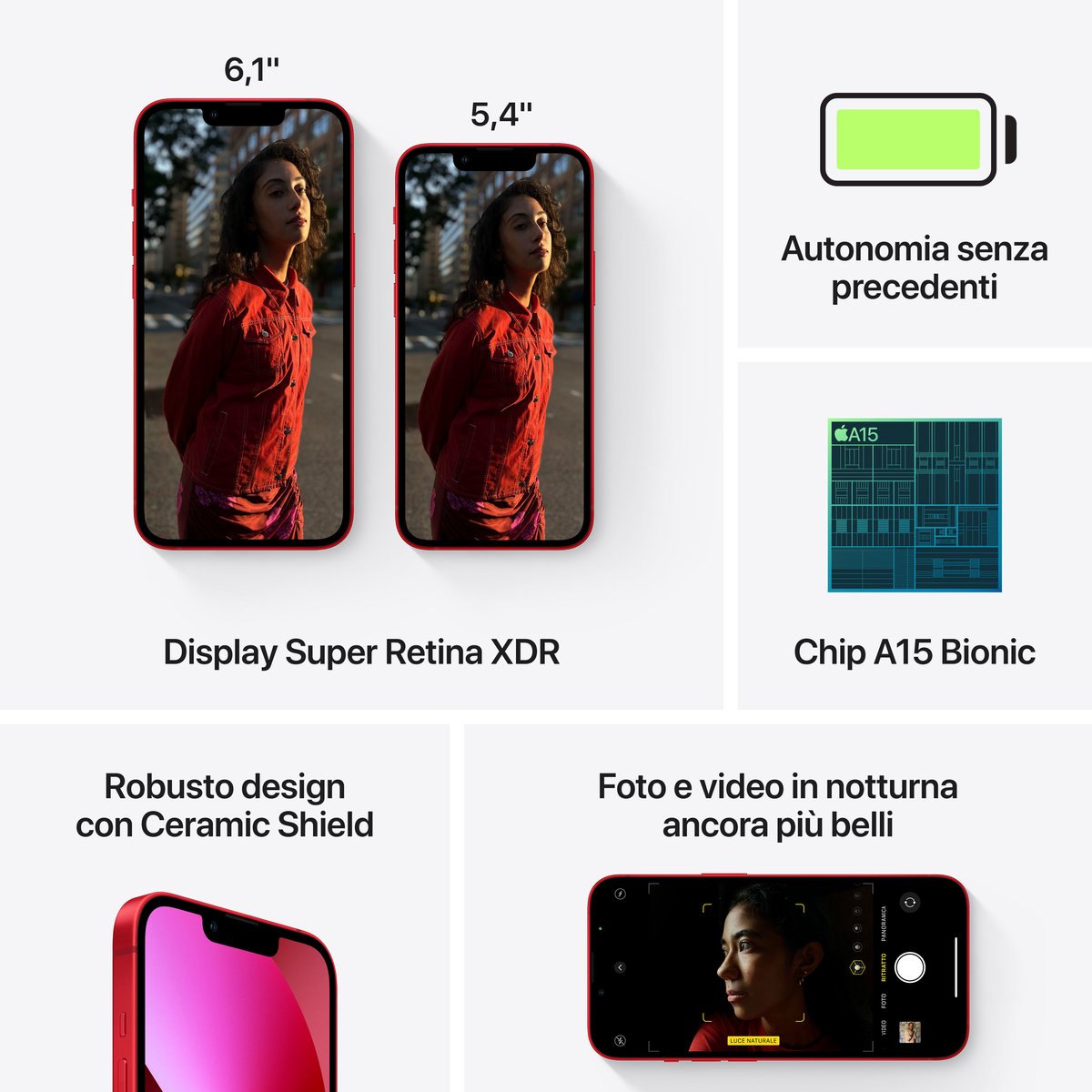 Apple iPhone 13 - 128GB - Rood