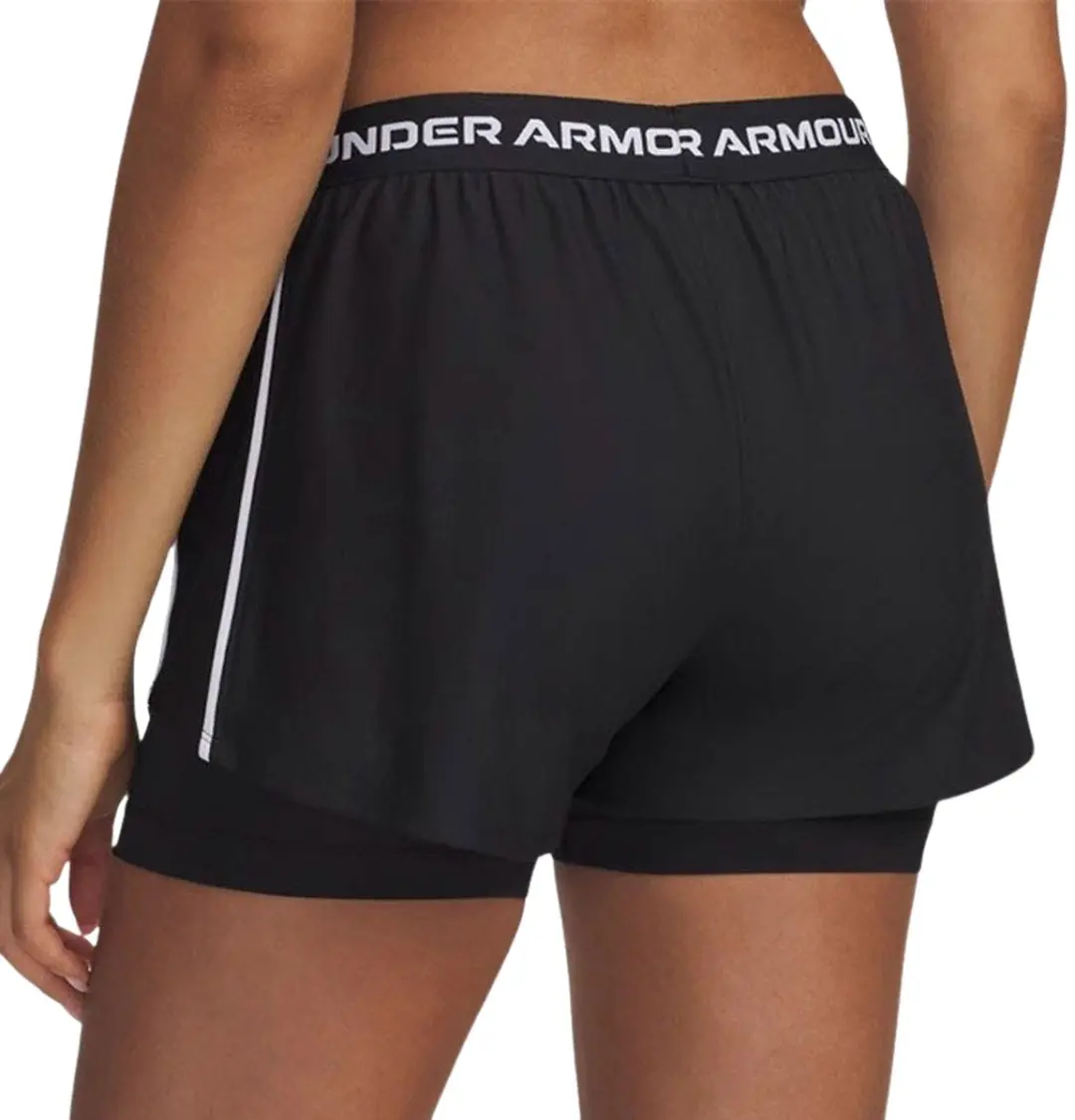 Under Armour Tech Play Up 2in1 Shorts 1389895-001 - Zwart/Wit