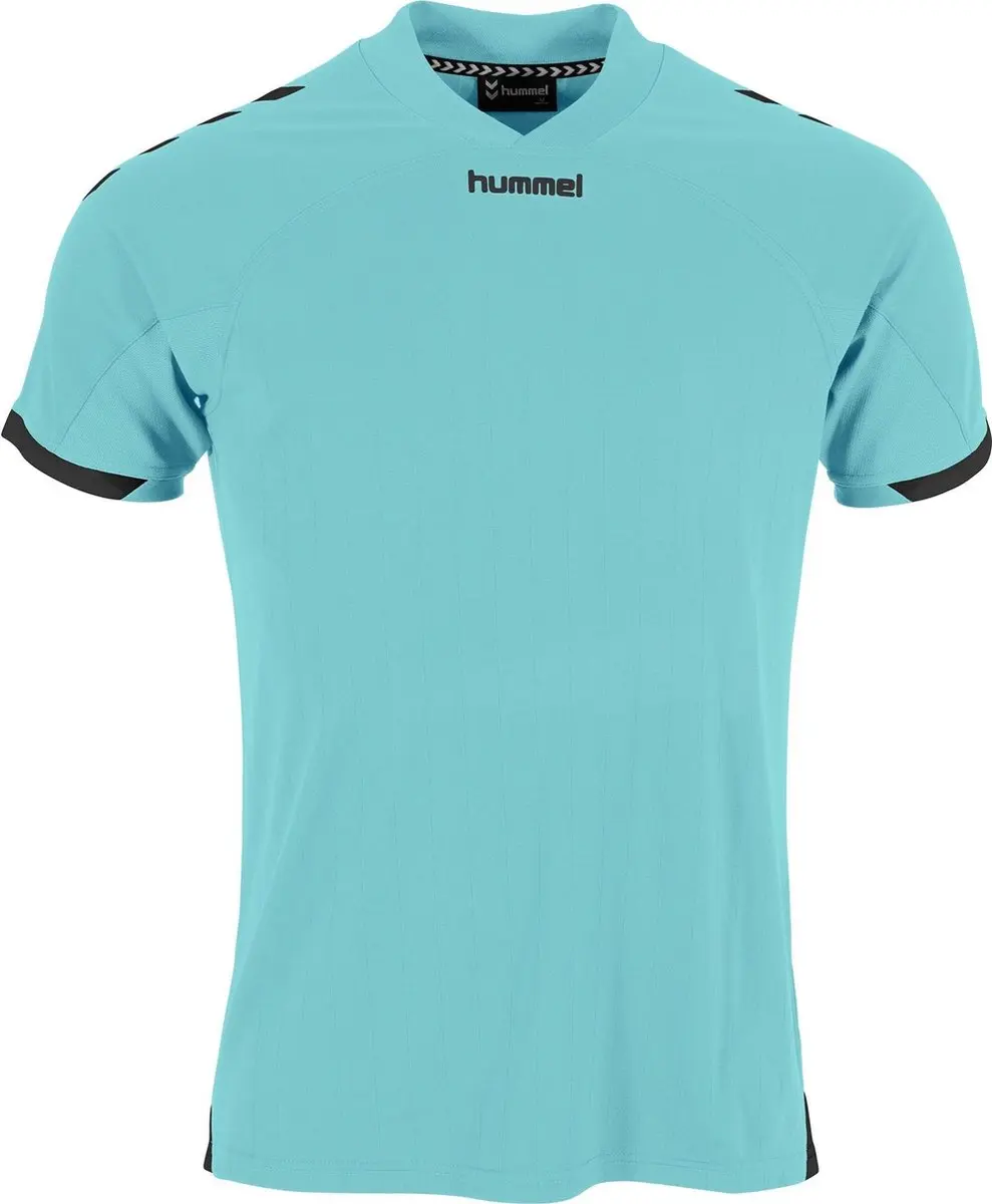 Hummel Fyn Shirt Korte Mouw Kinderen - Munt/Zwart 152