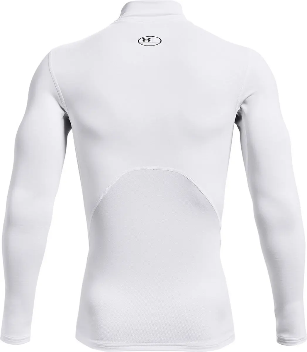 Under Armour UA CG Armour Comp Mock WHT Heren Sportshirt - Wit/Zwart