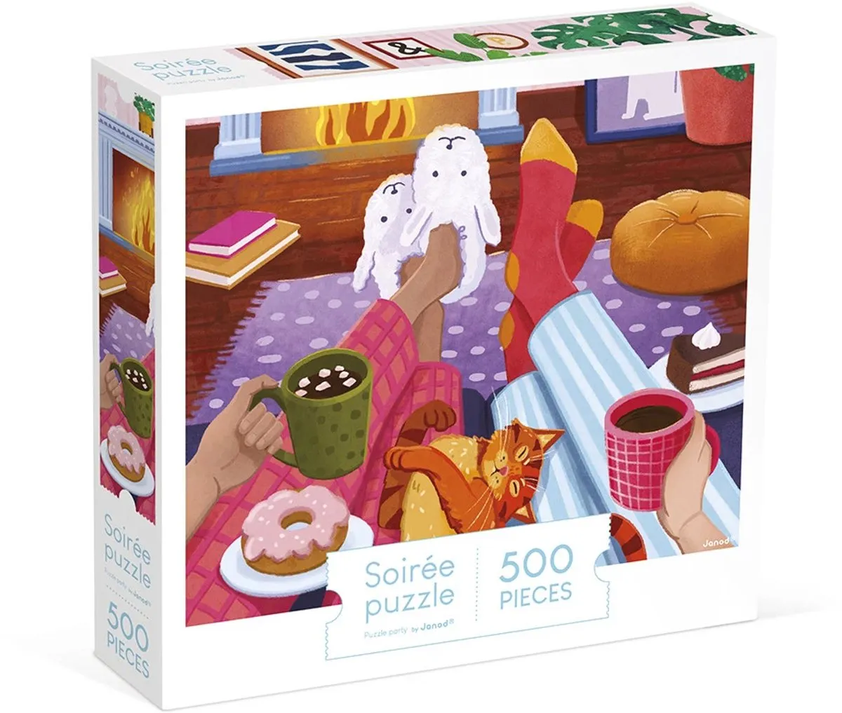 Janod Kidult Puzzel Avond Bij Het Haardvuur 500 Stuks