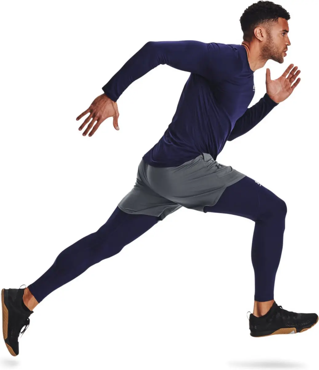 Under Armour UA CG Armour Leggings Heren - L - Marineblauw/Wit