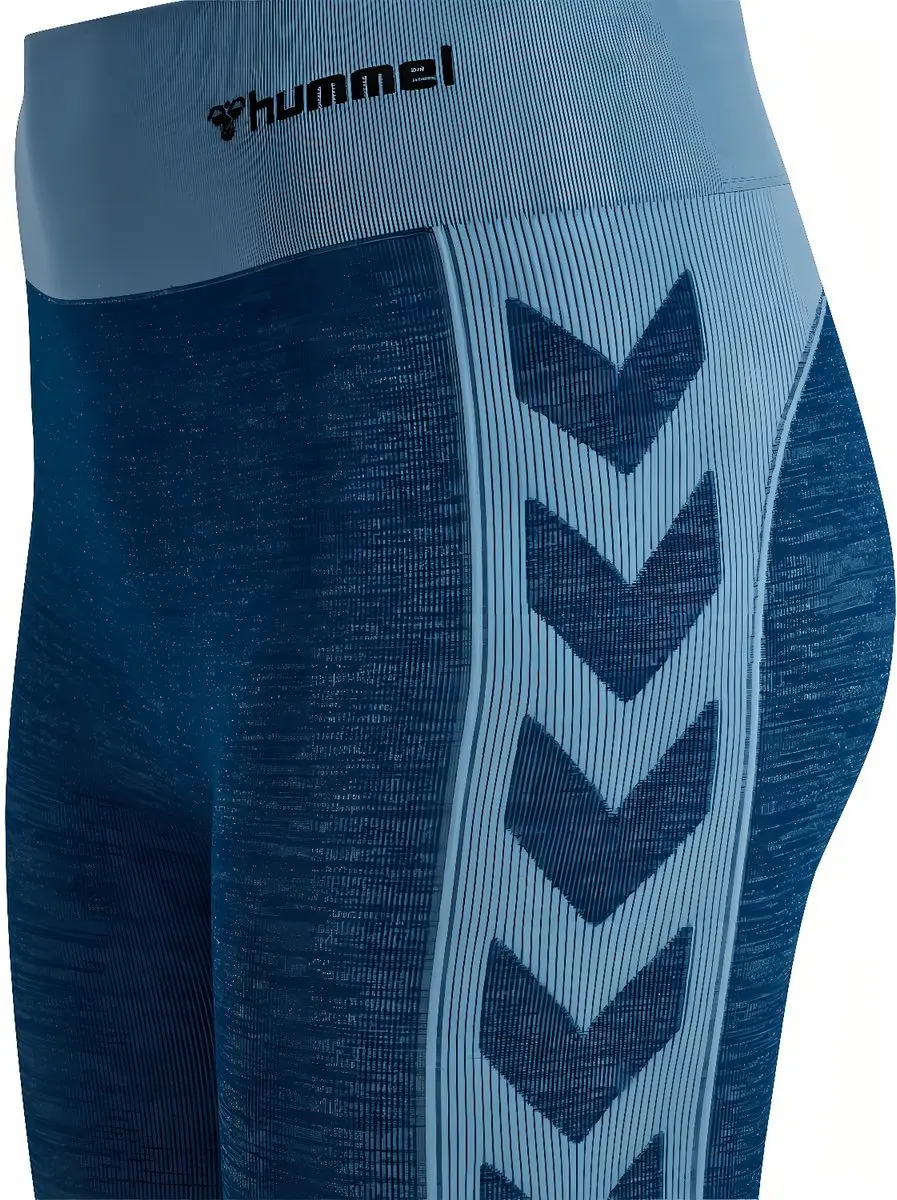 Hummel Clea Seamless Mid Waist Tights - Navy Peony/Faded Denim