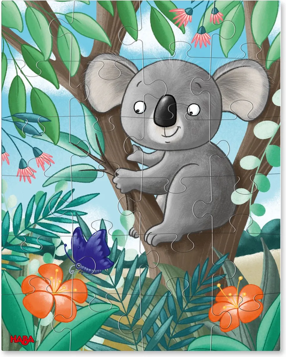 Haba Legpuzzel Koala, Luiaard & Co Junior 24-delig - Multicolor
