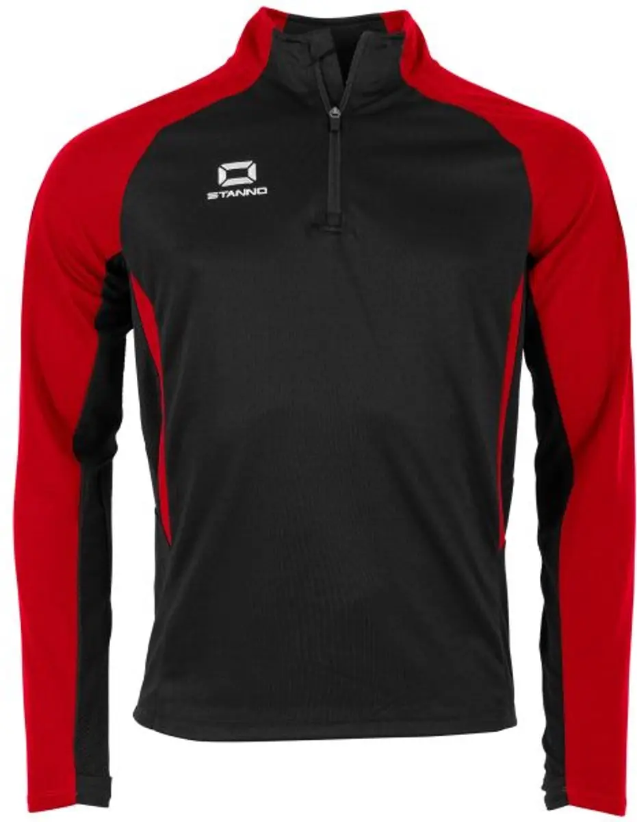 Stanno Stadio Quarter Zip Top 152 - Zwart/Rood