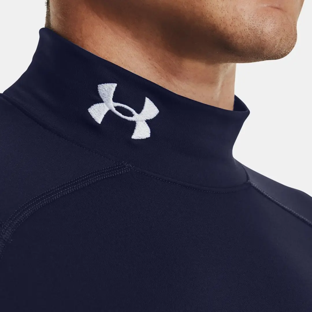 Under Armour UA CG Armour Comp Mock Heren Sportshirt - Midnight Navy