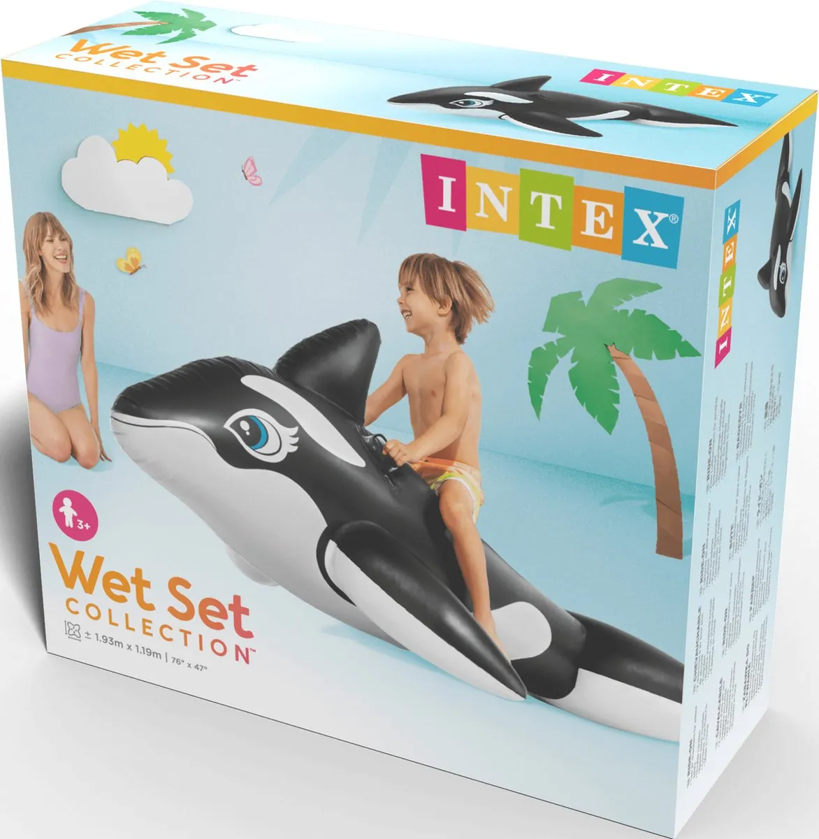 Intex Whale Ride-ON 3+ - Zwart/Wit - afbeelding 6 van 6