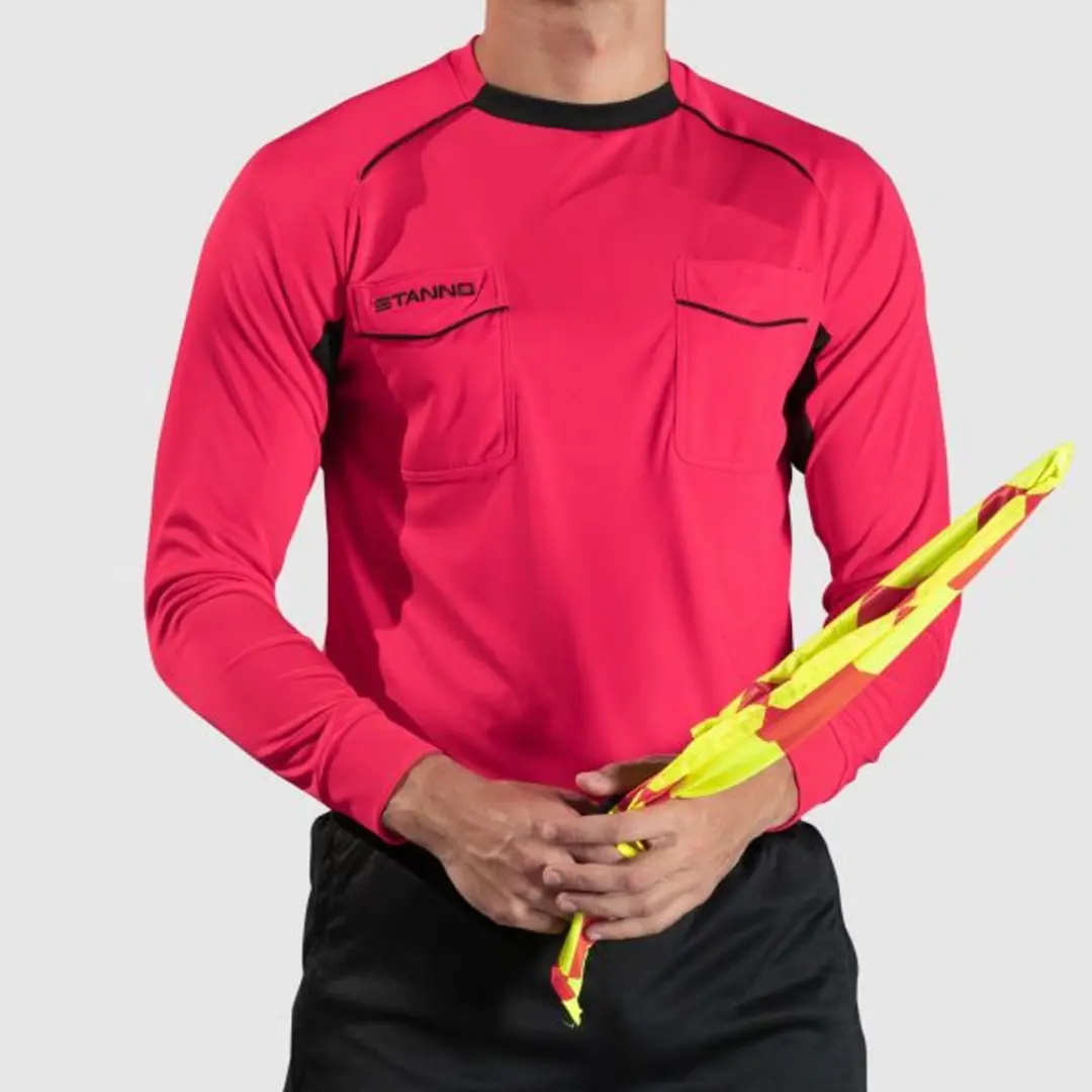 Stanno Bergamo Referee Shirt Lange Mouw - S - Roze