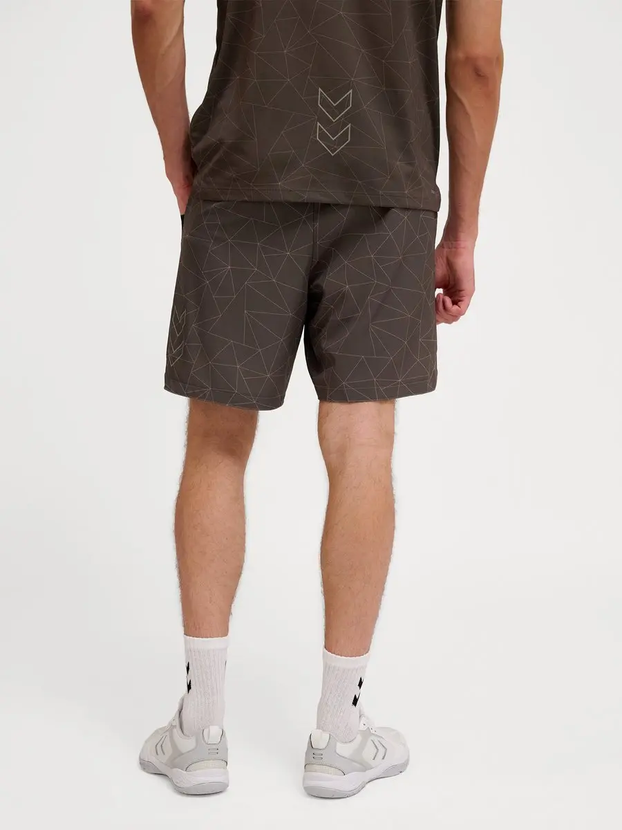 Hummel Court AOP Pocket Shorts S - Turkish Coffee - afbeelding 6 van 6