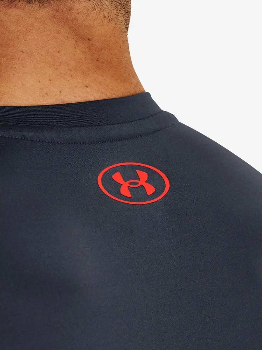 Under Armour HeatGear Shirt Heren M - Grijs/Rood