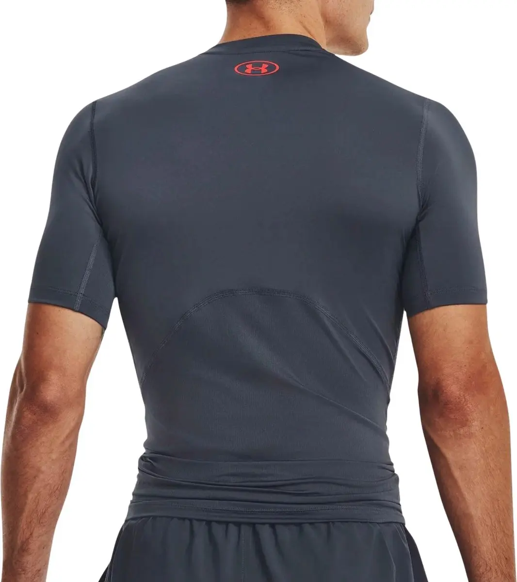 Under Armour HeatGear Shirt Heren M - Grijs/Rood