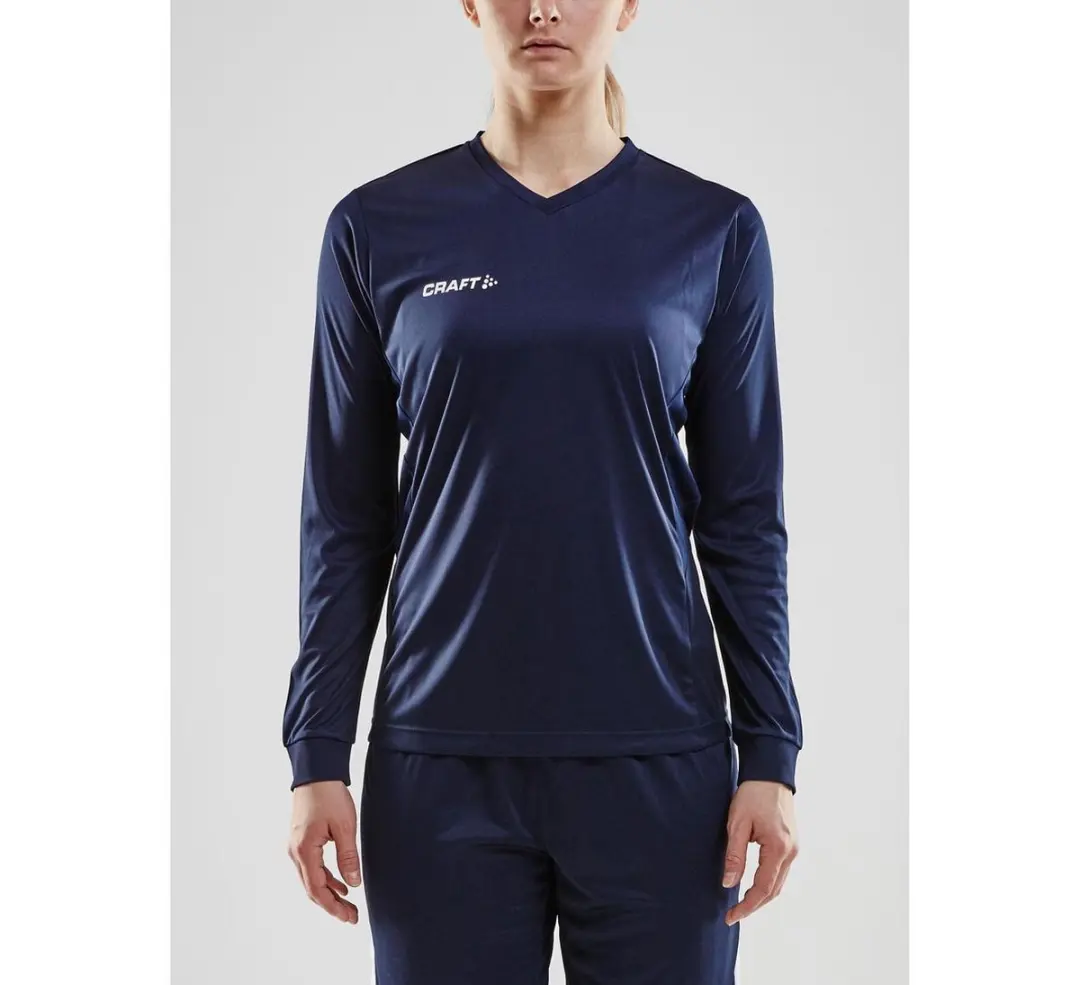 Craft Squad Jersey Solid LS XL - Navy/Wit