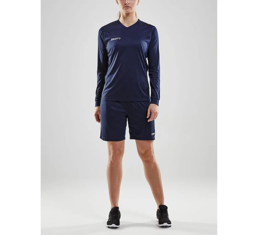 Craft Squad Jersey Solid LS XL - Navy/Wit
