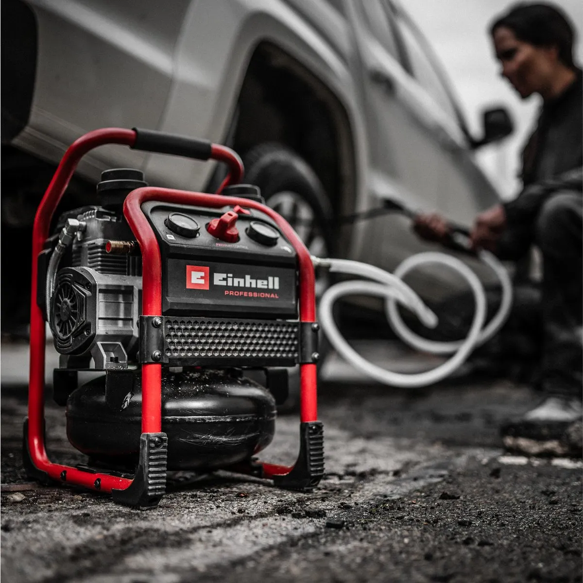 Einhell Accu Compressor SILENZZO 18/160 Solo 18V - 6L - 8 bar - afbeelding 6 van 6