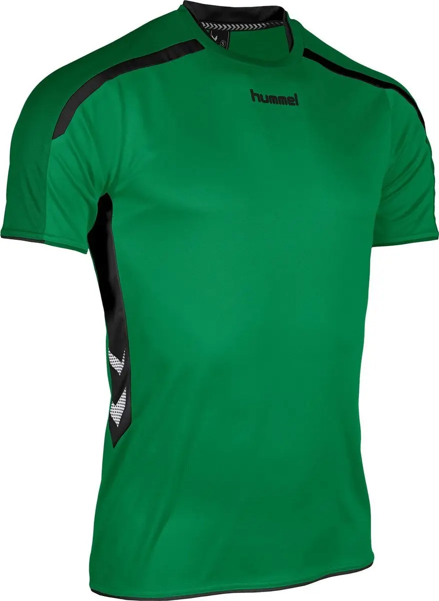 hummel Preston S/S Sportshirt - Maat L - Groen