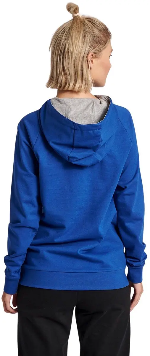 Hummel Go Cotton Logo Hoodie Dames L - Blauw/Wit