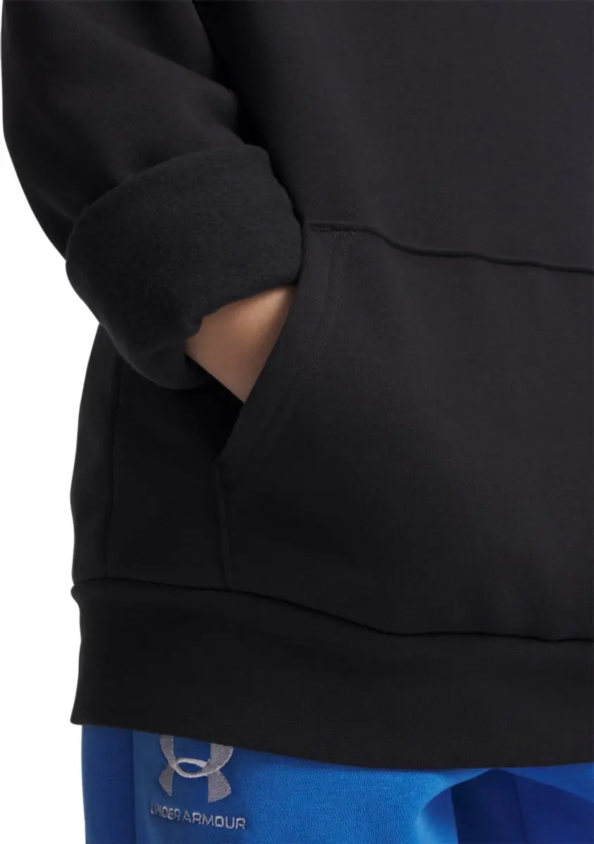 Under Armour UA Rival Fleece Hoodie 140 - Zwart/Wit