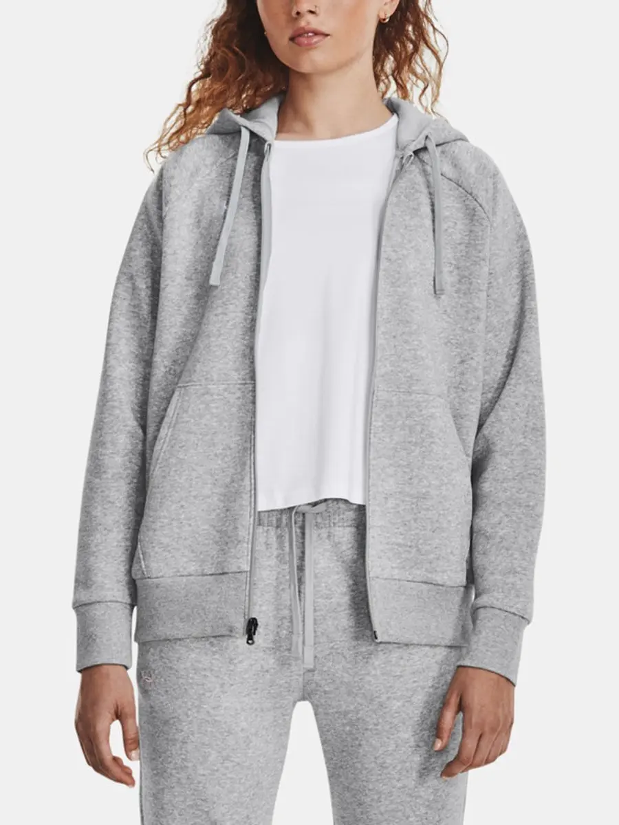 Under Armour Rival Fleece FZ Hoodie Dames - XS - Grijs