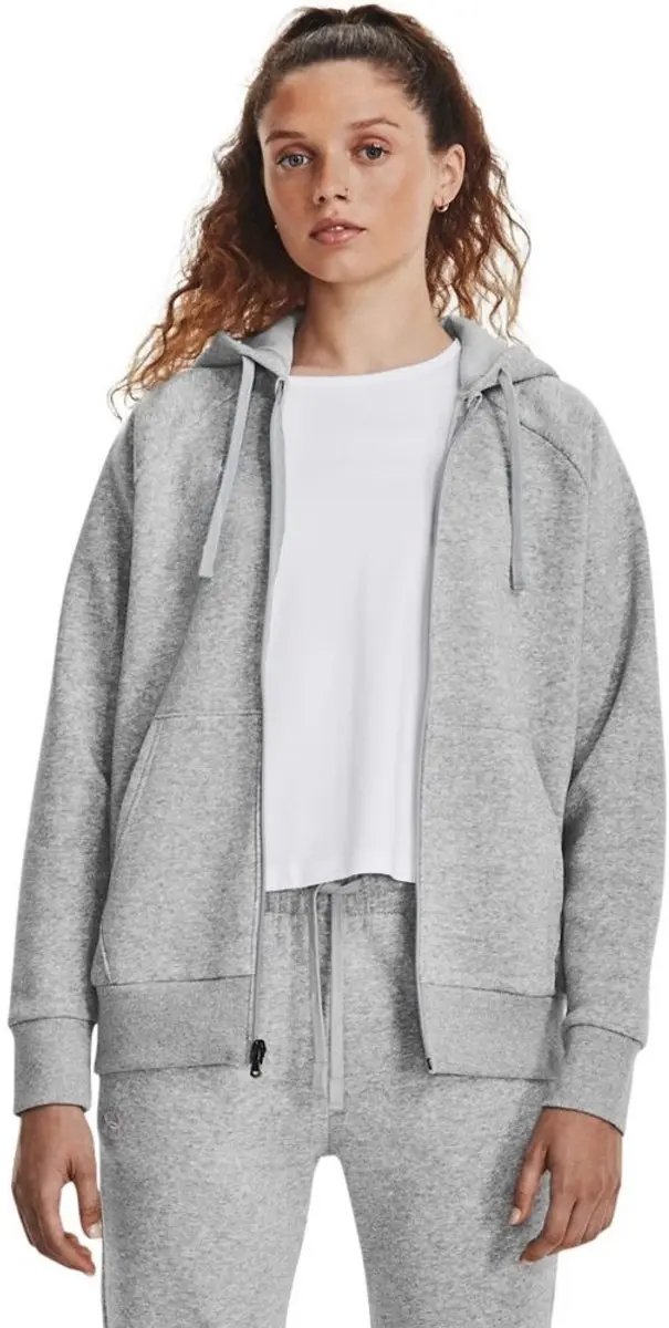 Under Armour Rival Fleece FZ Hoodie Dames - XS - Grijs - afbeelding 6 van 6