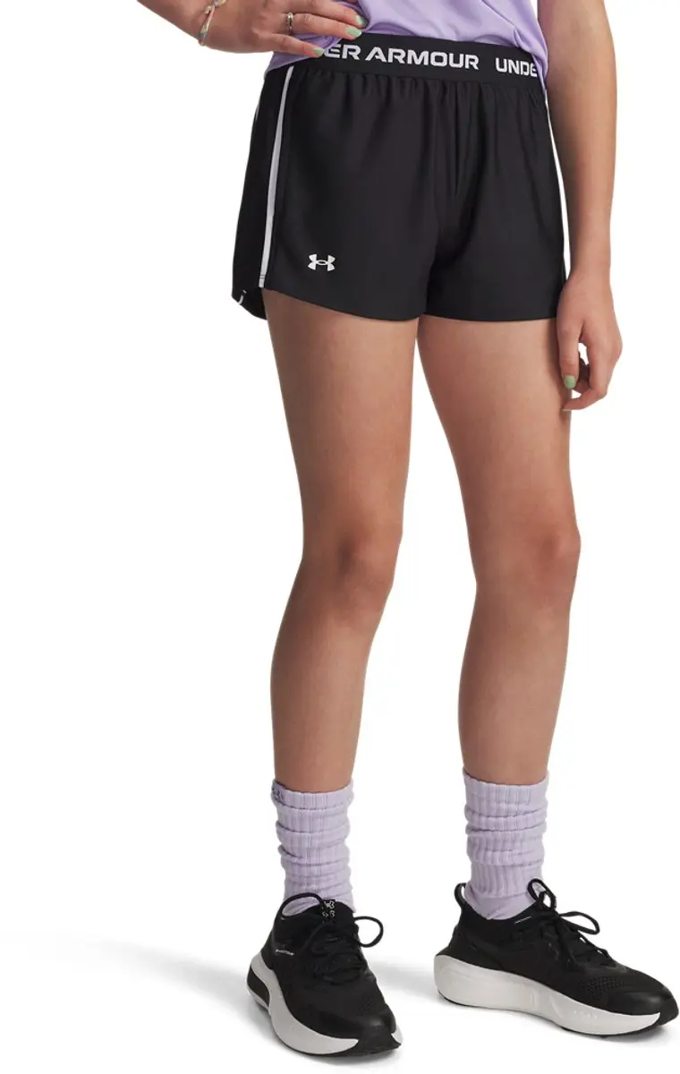 Under Armour G Tech Play Up Short - Meisjes 152cm Zwart/Wit