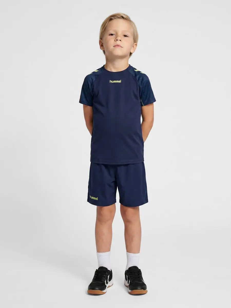 Hummel HMLBLAZE 2.0 Training Shorts Kids 128 - Marine/Shadow Lime - afbeelding 6 van 6