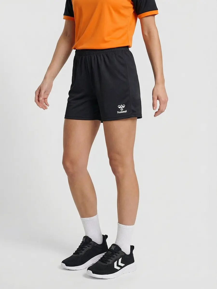 Hummel Hmlessential Shorts Woman 227350 - Dames Sportshort - M - Zwart - afbeelding 6 van 6