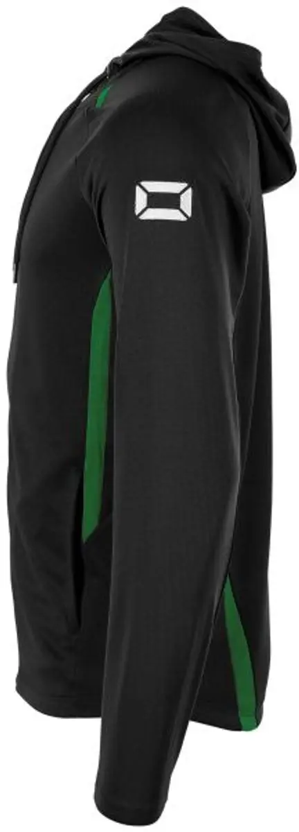 Stanno Stadio Hooded Full Zip Top 116 - Zwart/ Groen