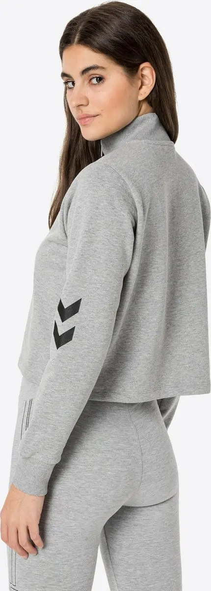 Hummel Nikka Cropped Halfzip Trainingspak - XS - Grey Melange