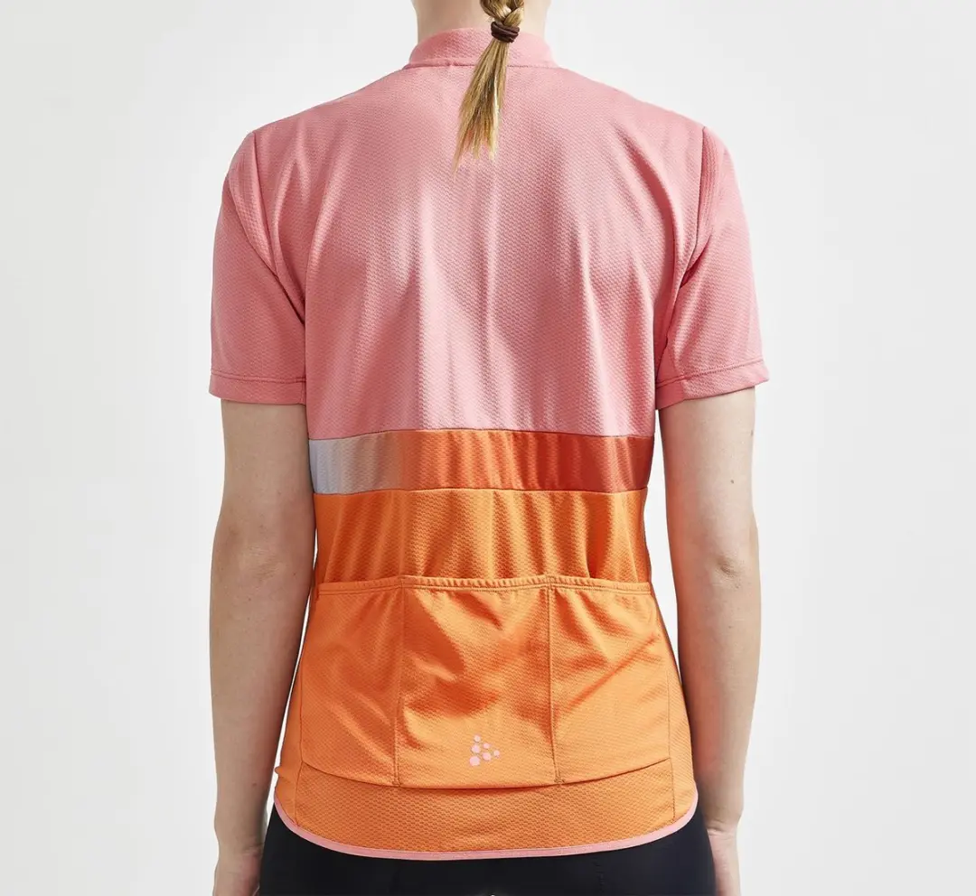 Craft Core Endur Jersey W Fietsshirt - S - Roze/Oranje