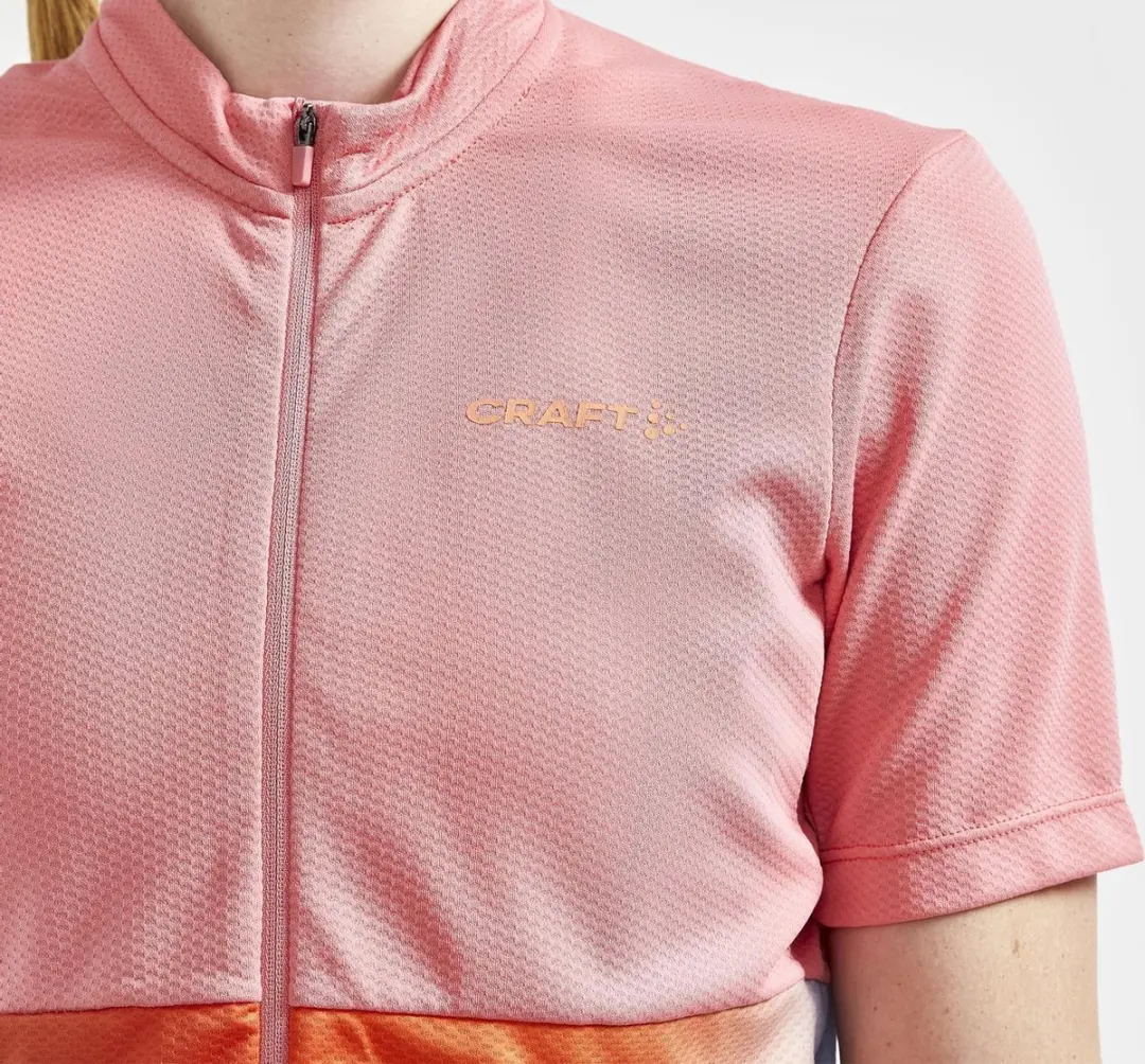 Craft Core Endur Jersey W Fietsshirt - S - Roze/Oranje
