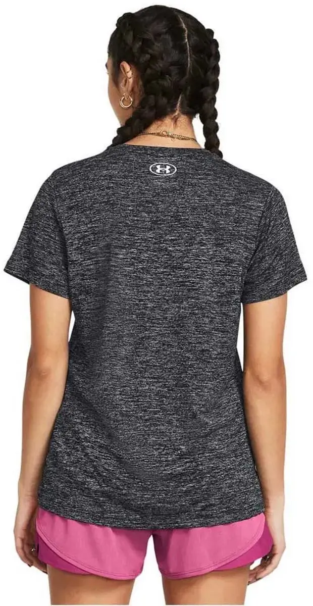 Under Armour Tech SSC Twist Dames Sportshirt 1384230-001 - Zwart/Wit