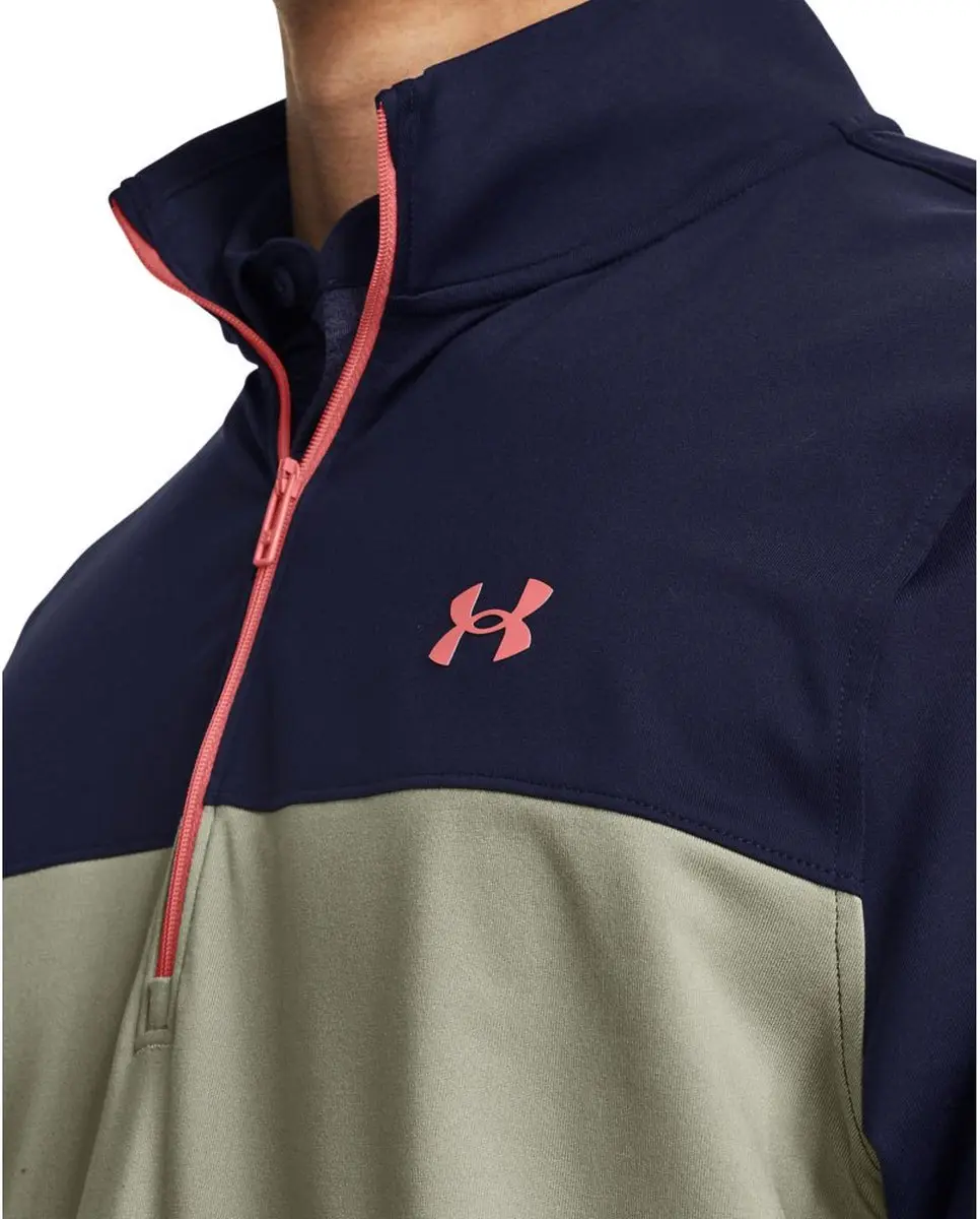 Under Armour Storm Midlayer 1/2 Heren - Groen/Navy/Rood - L