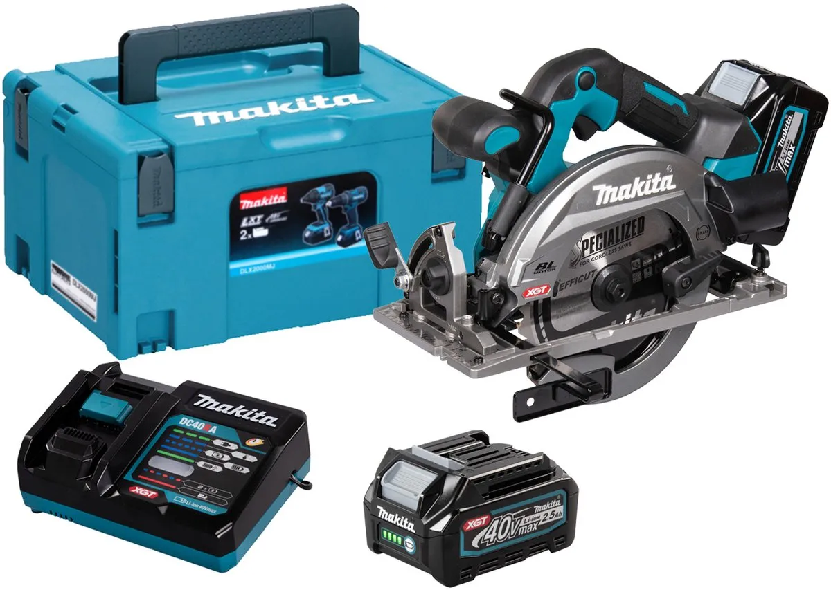 Makita HS012GD201 Accu Cirkelzaag 165mm - 2x 2,5Ah