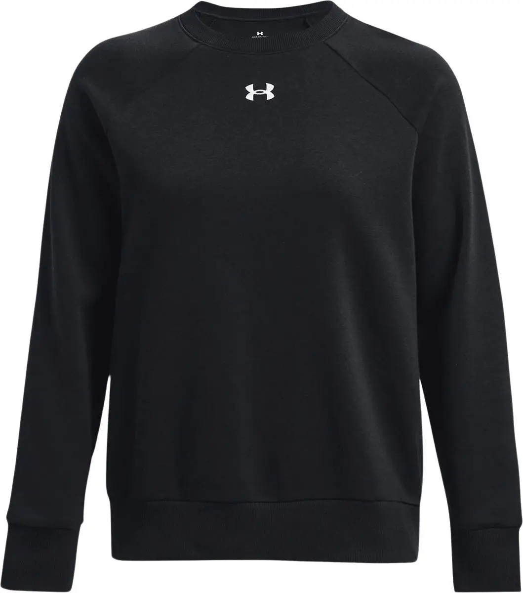Under Armour UA Rival Fleece Crew Dames Sporttrui - Zwart