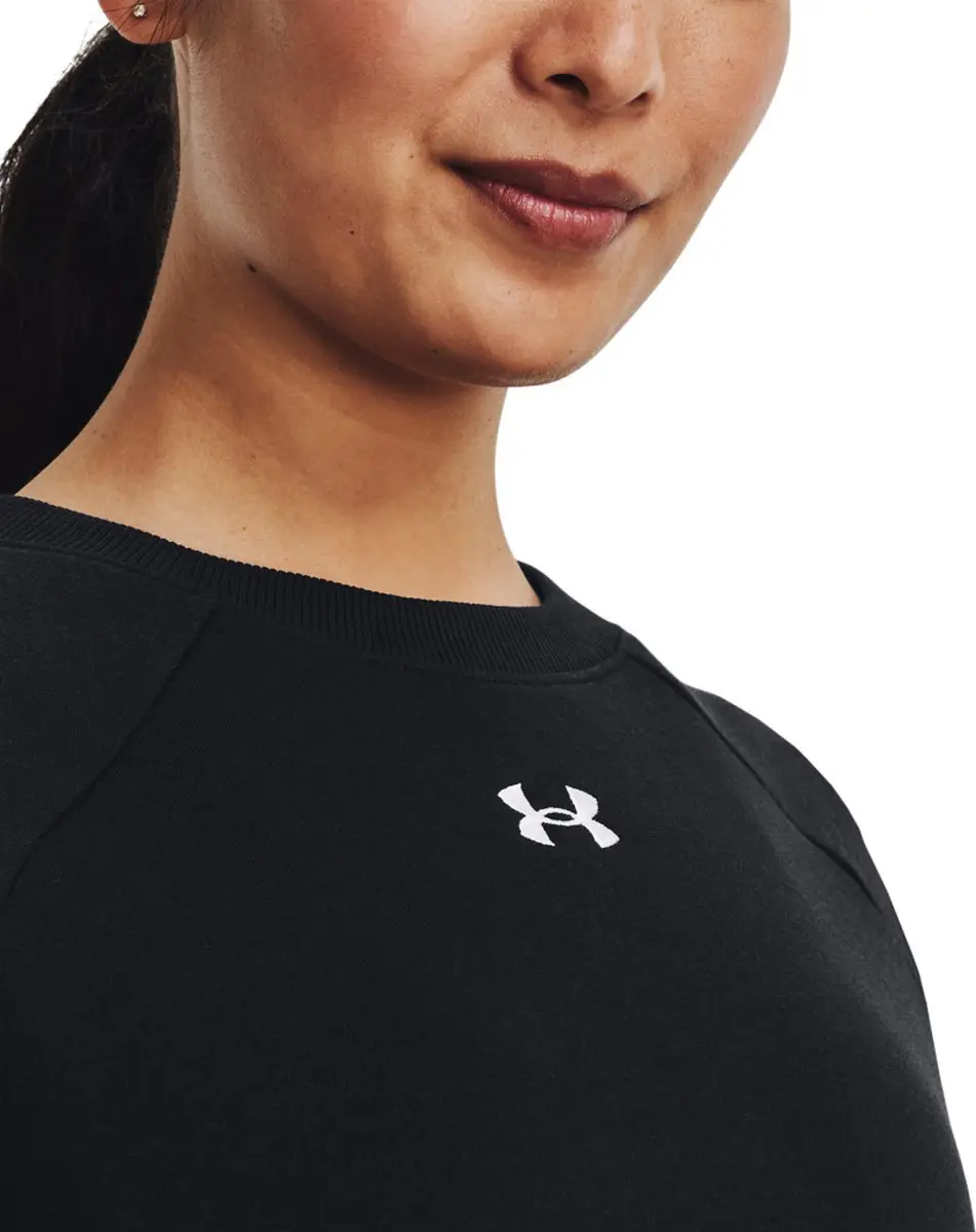 Under Armour UA Rival Fleece Crew Dames Sporttrui - Zwart