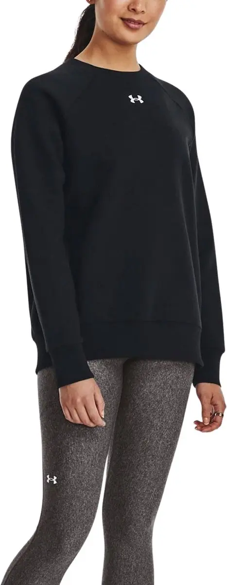 Under Armour UA Rival Fleece Crew Dames Sporttrui - Zwart - afbeelding 6 van 6