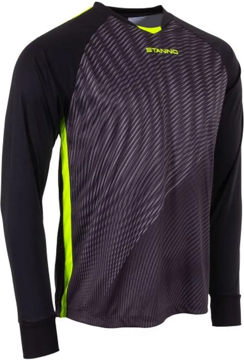 Stanno Vortex Keeper Shirt Long Sleeve 140 - Zwart/Néon Geel - afbeelding 6 van 6