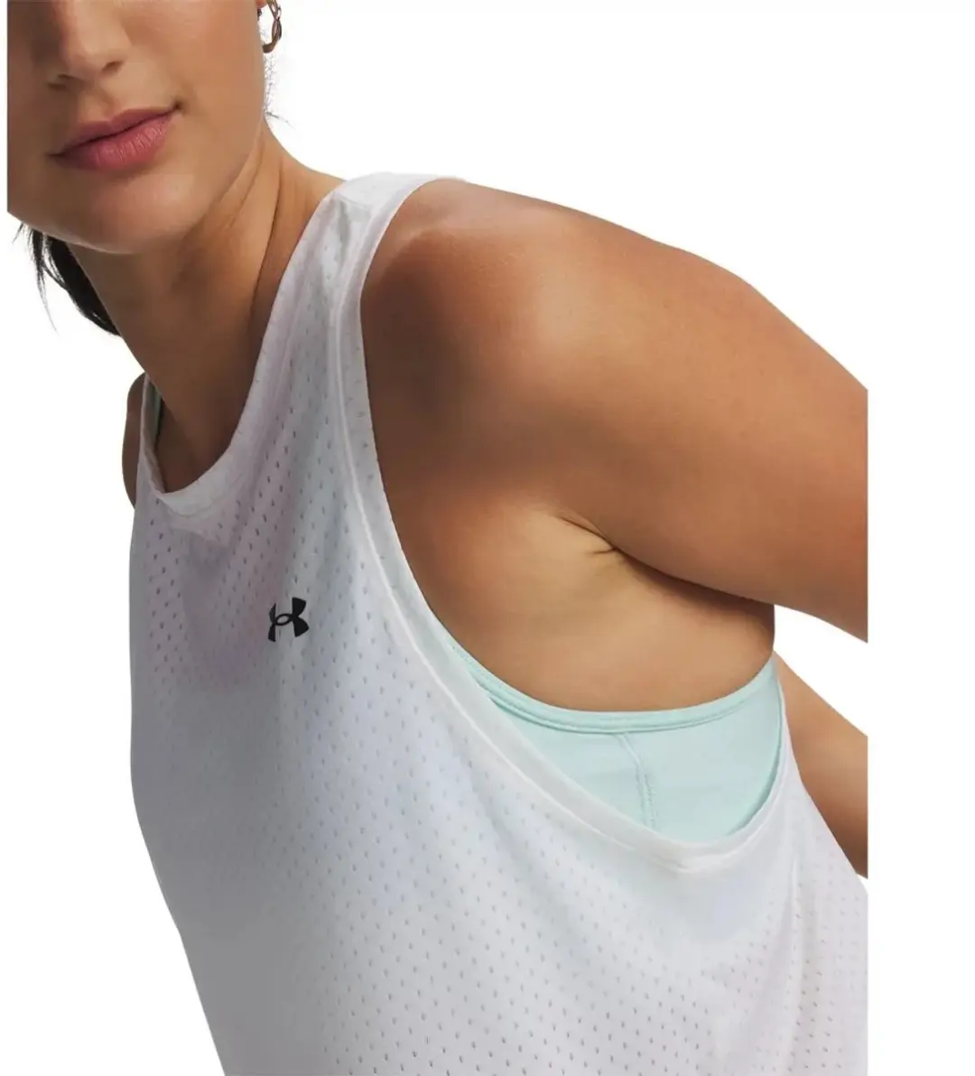Under Armour Tech Sport Mesh Crop T-shirt Wit XS