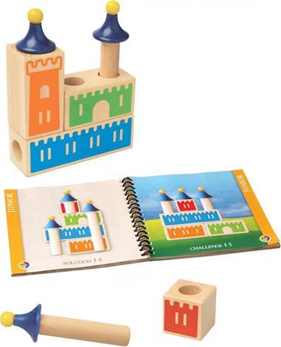 SmartGames Castle Logix Houten Kleuterspel - 7 Stuks - Multicolor - afbeelding 6 van 6