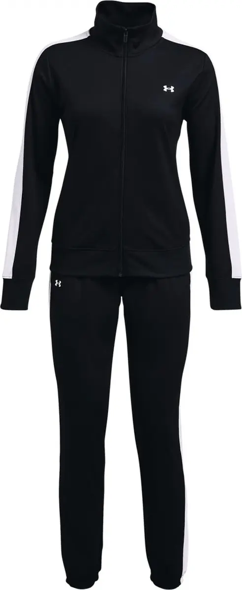 Under Armour Tricot Trainingspak Dames 1365147-001 - XXL - Zwart/Wit