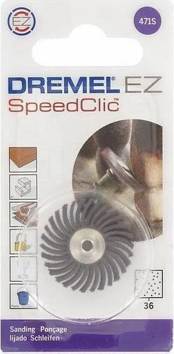 Dremel EZ SpeedClic 471S Detailpolijstschijf - 36 Korrel
