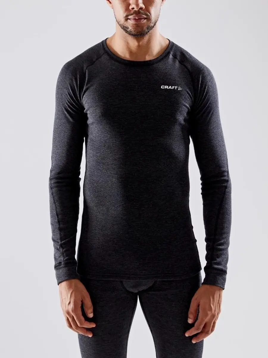 Craft Core Wool Merino Thermoset Heren Broek & Shirt - Maat M - Zwart