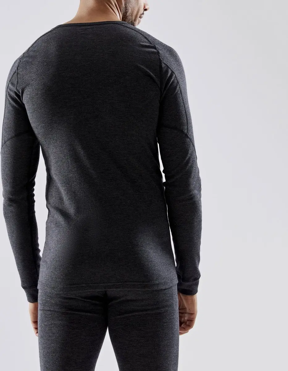 Craft Core Wool Merino Thermoset Heren Broek & Shirt - Maat M - Zwart