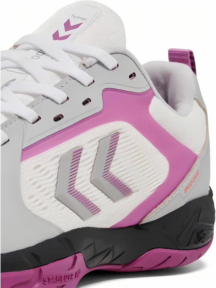 Hummel Speed Court 228236 Dames Handbalschoen - 44.5 - Bright White/Cattleya Orchid