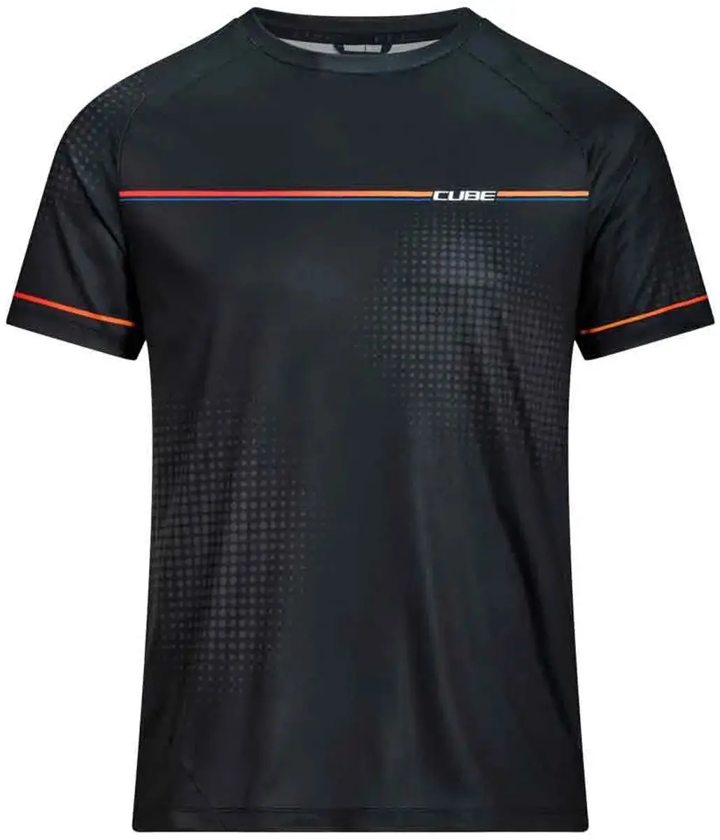 Cube Tech Teamline Korte Mouw Enduro Trui - XL - Zwart