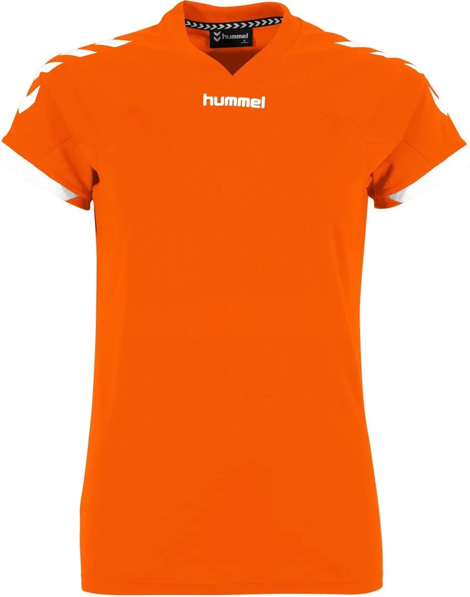 Hummel Fyn Shirt Dames - Oranje/Wit M