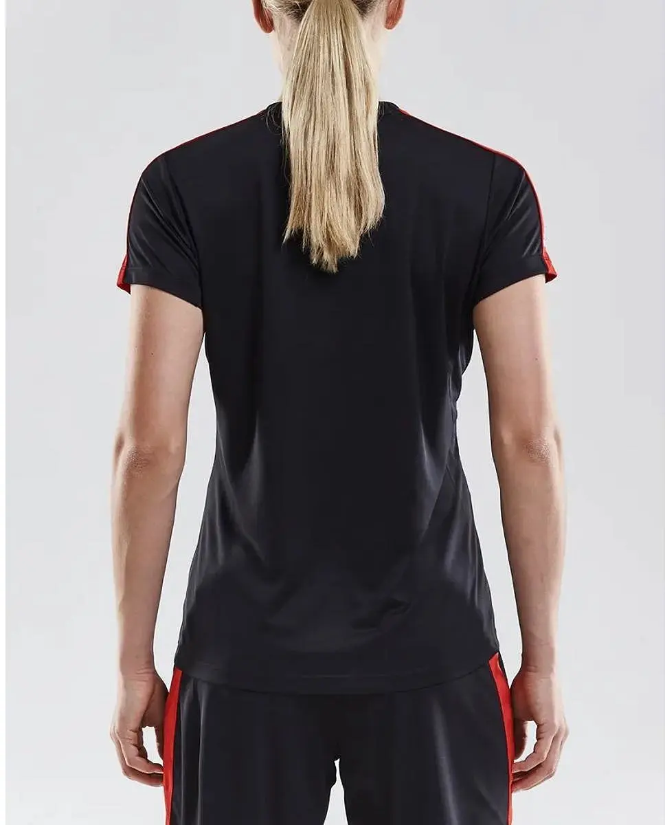 Craft Progress Contrast Shirt Dames - XL - Zwart/Rood