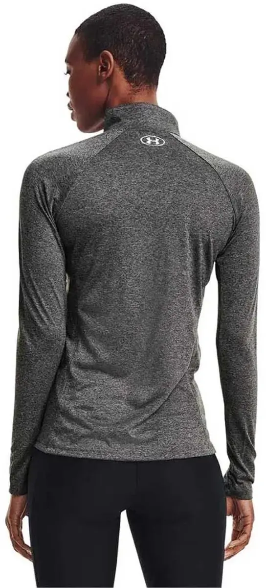 Under Armour Tech 1/2 Zip Dames Sporttrui - Castlerock/Zwart