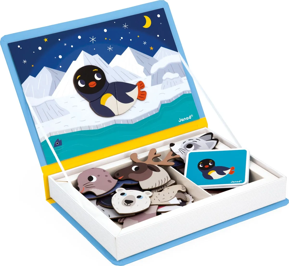 Janod Magnetibook Pooldieren - Educatief Speelgoed 30 Magneten